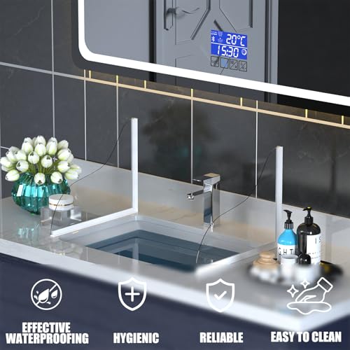 Shower Splash Guard Kit - Large Size Thickened Water Blocker with Extra-Strong Adhesive for Walk-in Shower/Bathroom/Bathtub/Kitchen Sink - Acrylic Plate Pack of 2(10"x12") - color: White Clear