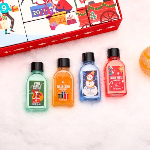 2025 Advent Calendar, New Year Gifts for Women with Hand Cream, Bubble Bath, Body Butter, Necklace, Bracelet, Brooch, Beauty Skincare Bath and Body Gift Set, 24 Days of Holiday Gift - color: Orange