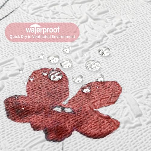 QiyI Watercolor Floral Shower Curtain, 3D Embossed Butterflies Peach Pink Flower Bathroom Curtain, Minimalist White Cloth Bath Curtain, Waterproof Fabric Textured Shower Curtain Set with Hooks, 72x72 - color: Blush Peach, size: 72"W x 72"L (Pack of 1)