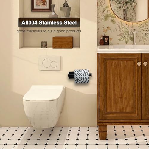 Matte Black Toilet Paper Holder Wall Mount, SUS304 Stainless Steel Bathroom Tissue Roll Holder, Heavy Duty No-Wobble Square Design, Fingerprint Resistant, Hardware Included - color: Matte Black