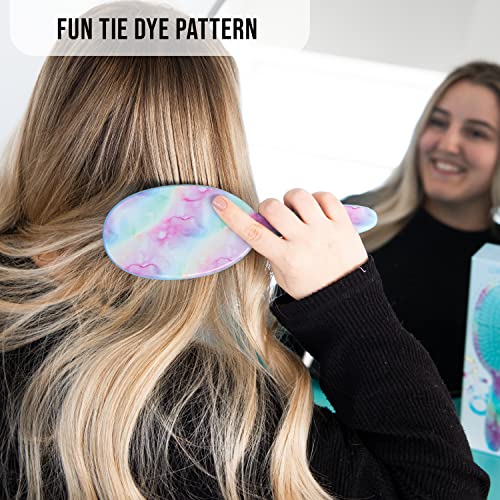 FRAMAR Purple Hair Brush Detangler, Detangling Hairbrush For Women, Wet Hair Brush For Girls, Hair Detangler Brush, Wet Hairbrush, Hairbrushes, Reduces Frizz – Tie Dye - color: Blue Tie Dye