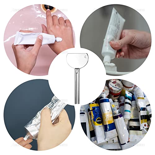 AUEAR, Stainless Steel Toothpaste Tube Squeezers Key Silver for Home Hair Dye (Set of 4) - color: Silver