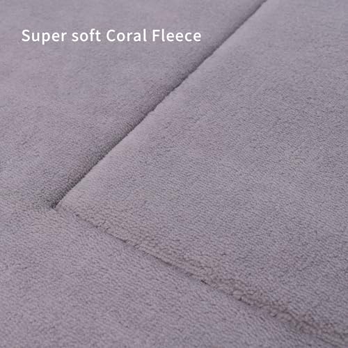 Bathroom Rugs, High Density Memory Foam Bath Mat, Absorbency & Non-Slip, Easy Care, Machine Washable Bath Mats for Bathroom, Shower&Tub, Modern Coral Velvet (Light Grey, 17" x 24") - color: New Grey, size: 1'5" x 2' (Rectangular)
