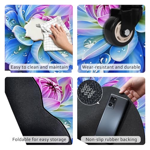 Floral Diatomaceous Earth Floor Mat 3D Flowers Pattern Bath Mat Non-Slip Bath Rug Safe Absorbent Quick Drying Bathmat Suitable for Bathroom Kitchen Entrance (Style 2, 39.37"/100cm) - color: Style 2, size: 3'3" x 3'3" (Flower)