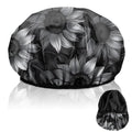 Luxury Shower Cap Terry Lined Reusable Triple Layer Waterproof Hair Elastic Caps Shower Bath Hat for Women Girls Cute Aesthetic-Black Sunflower - color: AL10-Black Sunflower