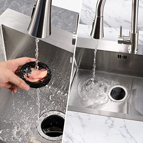 RQYEKDO 3 1/8" Rubber Disposal Splash Guard Fits Waste King,Whirlaway,Sinkmaster,GE | Rubber baffle stops splashes & noise; fits 3 1/8" disposals, easy install & clean, replacement sink drain stopper - color: b_3 -1/8 " (1+1）