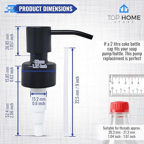 Stainless Steel Soap and Lotion Dispenser Pumps, Replacement for Your Bottles (Black Matte, 4 Pack) - color: Black Matte, size: 4 Pack
