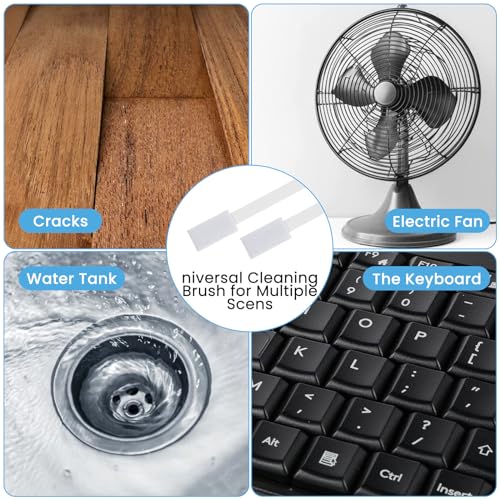 Tucnoeu 50Pcs Disposable Crevice Cleaning Tool Crevice Brush Crevice Hole Brush Suitable for Small Spaces,Keyboards,Grooves (White)