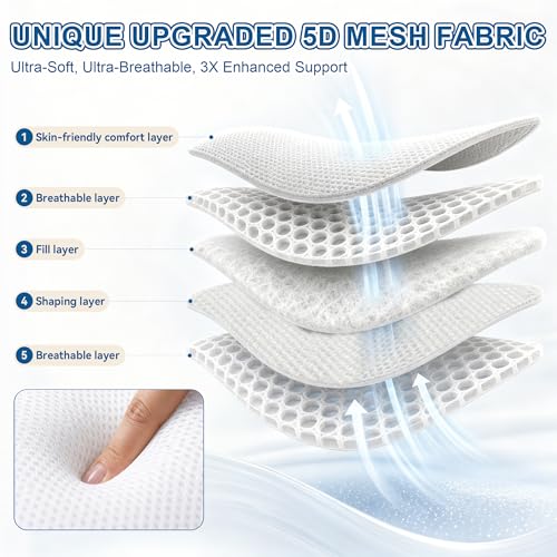 Poemland Full Body Bath Pillow for Tub - Extra Long & Thick Tub Pillow with Head, Back & Lumbar Support, 168 Non-Slip Suction Cups, Soft 5D Mesh Spa Cushion, Fits All Tubs-Gift for Soaking(White) - color: White