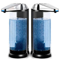Secura 17oz Automatic Liquid Soap Dispenser, Touchless Battery Operated Hand Soap Dispenser with Adjustable Soap Dispensing Volume Control Dial, Personal Care Dispenser (Chrome-2Pcs) - color: Chrome, size: 500ml x 2