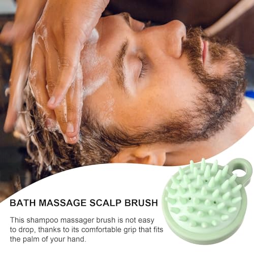 Hair Scalp Massager - Scalp Shampoo Massager | Scalp Massager Brush | Shampoo Brush with Silicone Bristles | Scalp Massager Shampoo Brush | Head Scubber for Wife Women Father Men Husband - color: Green