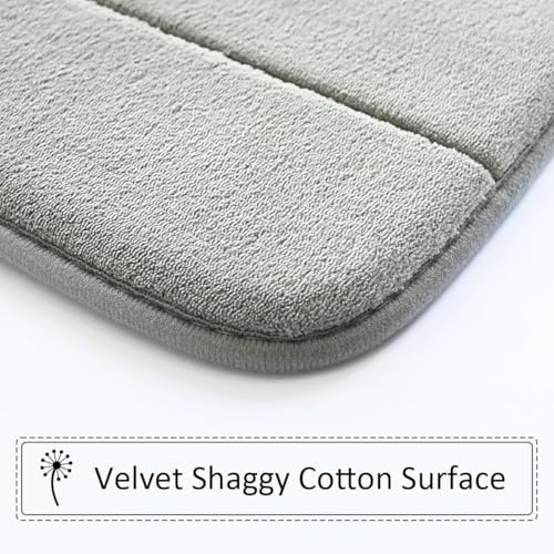 Bathroom Rugs Sets 3 Piece Memory Foam Bath Mat Machine Washable Bathroom Rug for Shower,Bath Tub,Bedroom,Water Absorb Toilet Mat,Super Soft Bath Mat Set,Light Grey - color: Light Grey