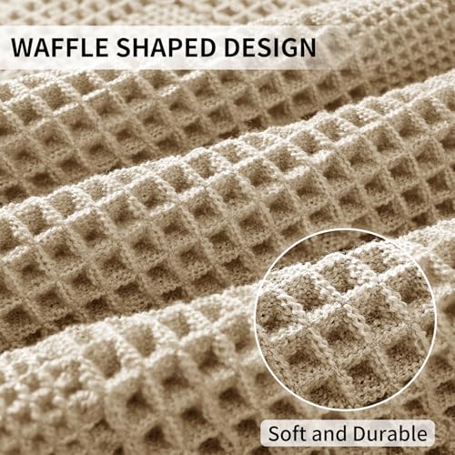 Waffle Bath Mat - Super Water Absorbing Bath Mat Quick Dry, Bathroom Rugs Non Slip Washable with Tassels, Rubber Backed Bathroom Mat for Bathroom Floor, Tub and Shower, 24" x 72", Brown - color: Brown, size: 24" x 72"