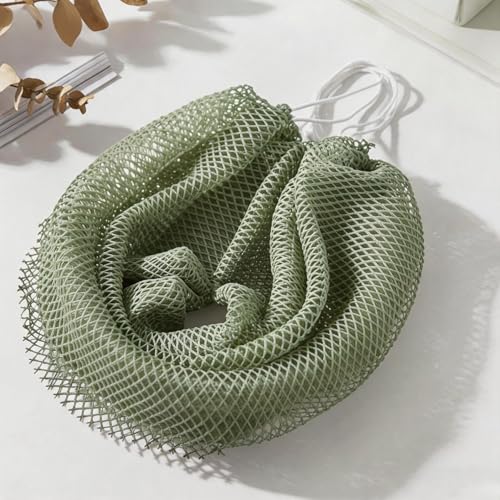Exfoliating Bath Towel Set for Women Strong Cleaning Back Scrubber - color: Light Green