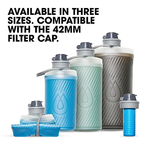 HydraPak Flux - Collapsible Backpacking Water Bottle (750ml, 1L, 1.5L) - BPA Free, Ultra Light, Spill-Proof Twist Cap - color: Redwood Red, style: 750ml/25oz