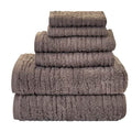 SKL Home CloudSoft 100% Cotton Luxury 6-Piece Towel Set, 600 GSM, Ultra Plush & Absorbent - 2 Bath Towels, 2 Hand Towels, 2 Washcloths, Mink Brown - color: Mink Brown, style: 6-Piece Towel Set