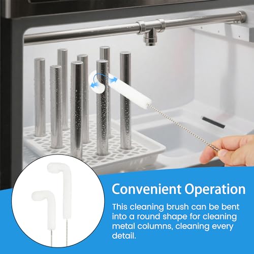 Ice Maker Cleaning Brush Set, 10 Ice Machine Cleaner Tools with 1 Pcs Scrub Sponge and 9 Pcs Gap Brush Sets