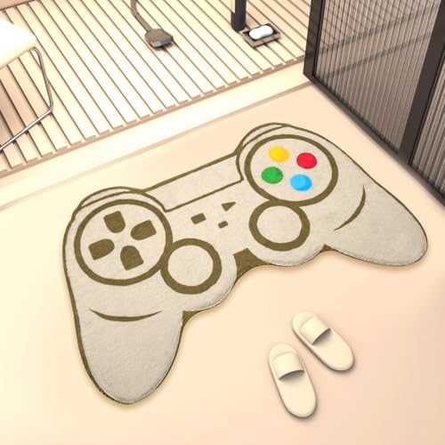 Gaming Bath Mat, Gamer Bath Rugs Non-Slip Absorbent PlayStation Rug Video Game Rug for Bathroom Floor Tub Kids Bathroom Rugs - color: Brown