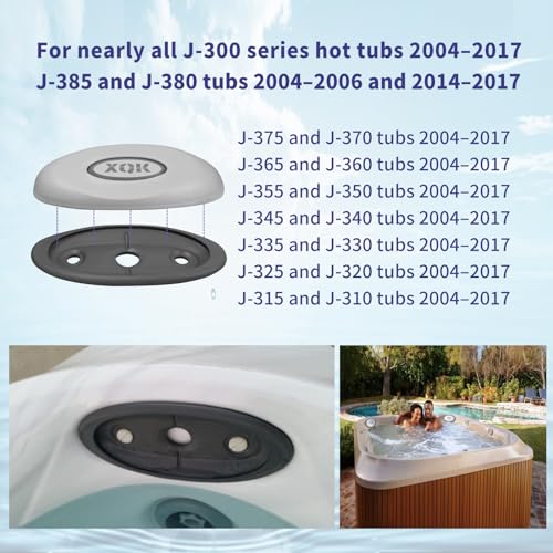 4 Pack 2472-824 Spa Oval Pillow Insertt and Back Mount -Enhanced Support, Ultimate Spa Relaxation，Fit for 2004–2017 Nearly All Jacuzzi J-300 Series hot tubs（2455-263）