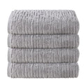 SKL Home CloudSoft Cotton Luxury 4 Pc Bath Towel Set, Gray - color: Gray, style: Bath Towels (Set of 4)
