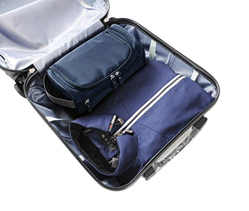 Vercord Mens Toiletry Bag Wash Travel Small Shaving Dop Kit Shower Bathroom Ditty Hygiene Bag Navy Blue - color: Navy Blue