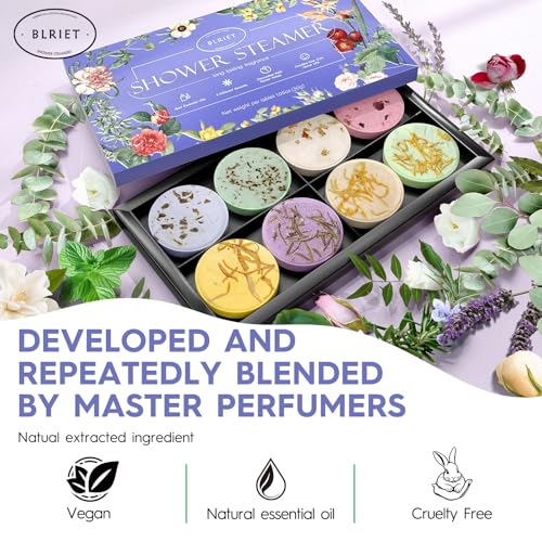 Shower Steamers Aromatherapy Mothers Day Gifts for Women 8 Pack, Shower Bombs Birthday Gift for Mom with Lavender Natural Essential Oils, Self Care Gifts for Women Lover Home Spa
