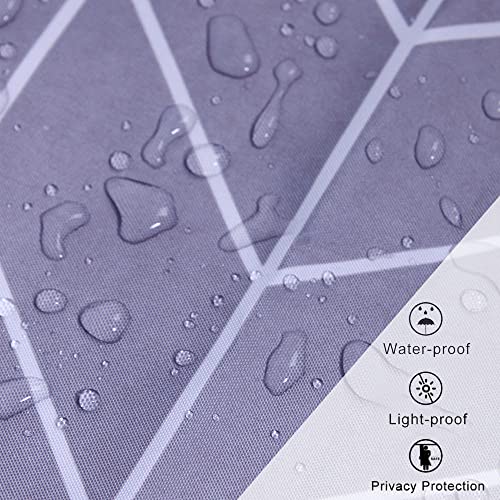 4Pcs Flowers and Butterfly Shower Curtain Set with Non-Slip Rugs and Toilet Lid Cover Cute Animals Floral Fabric Bathroom Decor with Hooks Waterproof Washable 72"x72" Blue Purple - color: Blue Purple