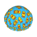 Yellow Rubber Duck Shower Cap For Women Adjustable Double Waterproof Layers Bathing Shower Hat Hair Protection Reusable Ladies Spa Salon Shower Hat - color: Rubber Duck