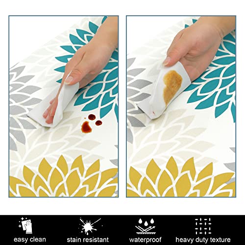 HEBE Anti Fatigue Kitchen Rug Sets 2 Piece Non Slip Kitchen Mats for Floor Cushioned Kitchen Rugs and Mats Waterproof Comfort Standing Mat Runner for Kitchen,Home Office,Sink,Laundry - color: Colorful, size: 17.3"x48"+17.3"x28"-0.4"Th