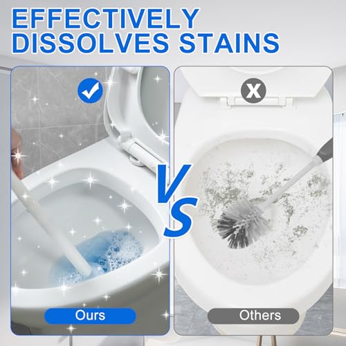 100pcs Disposable Toilet Brush Head Refills Compatible With Clorox Toilet Cleaning System,Upgrade Fiber Cleaner Heads for Closestool .(not included brush rod) - size: 1 Count (Pack of 100)