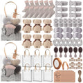 6 Set Spa Gifts Bulk for Women, Sleepover Party Favors Supplies for Bridesmaid Bridal Shower Wedding Guests Baby Shower Birthday Gift with Towels Socks Hair Tie Clip Eye Masks(Light Brown) - color: Light Brown