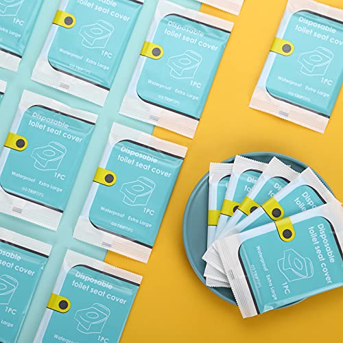 TRIPTIPS Toilet Seat Covers Disposable Travel Pack 60 count｜Faster use-Sticker free｜Waterproof｜XL Disposable Toilet Seat Cover for Adults and Kids, Individually for Public Restroom/Airplane (60pcs) - color: 60pcs