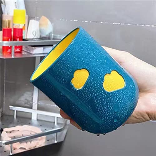 Simple Cloud mouthwash Cup Home Brushing Cup Creative Cute Couple mouthwash Cup. (Dark Green & Light Blue) - color: Dark Green & Light Blue