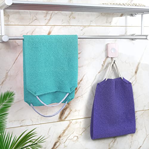 Evridwear Exfoliating Back Scrubber for Shower, Back Washer for Men Women | Loofah with Handle, Extended Length, Stretchable, Deep Cleansing for Hard-to-Reach Areas, Skin Massage (Angel Blue) - size: Angel Blue Back Scrubber
