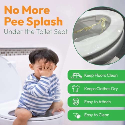 P-flector® Toilet Seat Urine Guard (1-Pack) - Pee Splash Guard for Potty-Training Kids, Adults, Seniors & Special Needs Individuals - Fits Round, Elongated & Curved Toilet Seats - size: 1 Pack