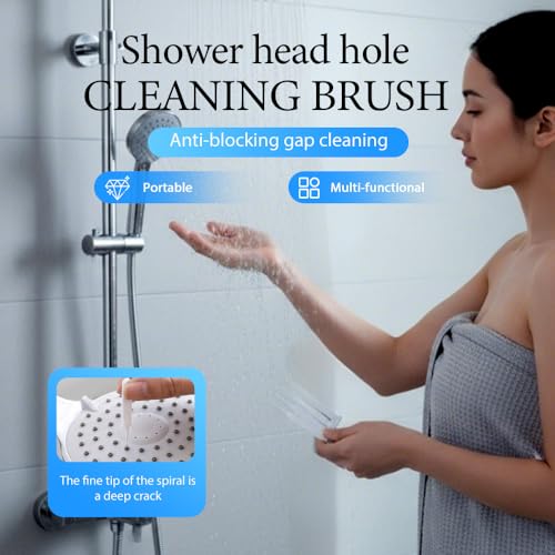 Shower Head Cleaning Brush for Small Hole, 2026 Upgrade Gap Hole Anti-Clogging Cleaning Brush, Multifunctional Shower Head Cleaning Brushes for Household Bathroom (20 Pcak) - color: 20 Pcak