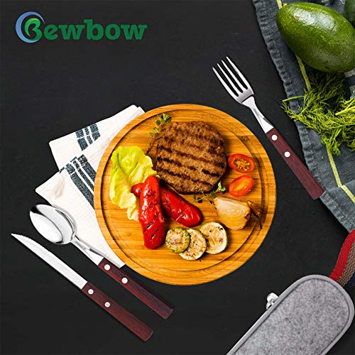 PREMIUM QUALITY Stainless Steel travel utensils Set with case, Healthy & Eco-Friendly 3pc Full Size Fork, Spoon, Portable, reusable utensils with case