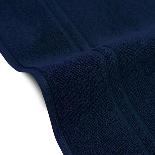 Tens Towels Pack of 2 Bath Mats 100% Cotton, 20 x 32 Inches, Super Absorbent, Hotel Quality Premium Floor Towels, Luxurious, Soft & Quick Dry, Not a Bathroom Rug, Navy - color: Navy