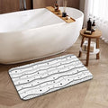 Polka Dots Stripes Bathroom Mat, Non Slip Rubber Backed Fast Dry Bath Rug, Thin Bath Mat for Bathroom Kitchen 17"x30" - color: Polka Dots Stripes