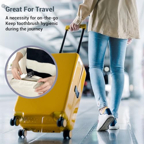 Aluminum Alloy Toothbrush Cover Cap, Long-lasting Toothbrush Head Covers Travel Toothbrush Protector Case for Electric and Manual Brushes, 2 Pcs, Silver+Black - color: Silver+Black