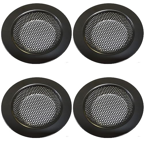 Drain Hair Catcher,Drain Stoper,Shower Drain Cover for Bathtub, Kitchen Sink Strainer, Stainless Steel Bathroom Sink, Drain Stopper with (4 PCS,Black,2.1 in) - color: 4 Pcs,black,2.1 in