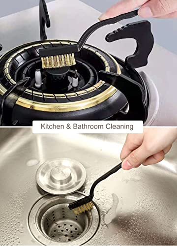 SUJAYU Brass Wire Brush Rust Remover, Small Wire Brush for Cleaning, Paint Stripper for Metal, Wood, Rustoleum Fabric Spray Paint (Brass, Steel, Nylon, 12.00) - style: Brass Steel Nylon