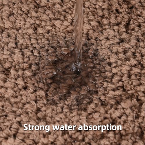 3 Pieces Luxury Bathroom Rug Set with U-Shaped Toilet Rug, Non-Slip Rubber Bottom, Thick Microfiber Fluffy Plush, Water absorption, Quick Dry, Ultra Soft, Bath Mats for Bathroom, Tub(Champagne) - color: Champagne