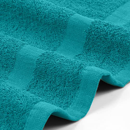 Utopia Towels, Salon Towel, Pack of 24, Not Bleach Proof, 16 by 27 Inches, Highly Absorbent Cotton Towels for Hand, Gym, Beauty, Spa, and Home Hair Care, Turquoise - color: Turquoise, size: 24 Pack