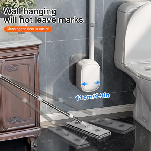 Disposable Toilet Brush and Holder Set with 18 Bowl Wand Cleaners Refill Pads, Bathroom Wall Mounted Toilet Bowl Cleaners Kit. - size: 1 wand + 18 heads