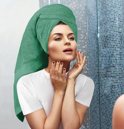 Utopia Towels 8 Piece Luxury Towel Set – Majestic Plush, Super Absorbent & Quicker-to-Dry, Thick 100% Ring Spun Cotton Towels for Bathroom, Spa & Hotel – 2 Bath, 2 Hand, 4 Washcloths, Hunter Green - color: Hunter Green, size: 8 Pieces Towel Set