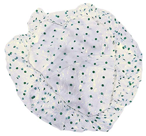 Set of 16 Black Duck Brand Polk-A-Dot Design Disposable Reusable Shower Caps - Great for Rain, Perms, Hair Treatments and More!