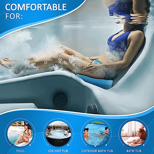 Hot Tub Booster Seat Cushion with Non-Slip Micro Dot Bottom and 6 Weighted Sections - Quick Dry Hot Tub Accessories for Adults and Kids - Indoor Outdoor Hot Tub Pillow with Washable Mesh Cover - size: 8-Shaped