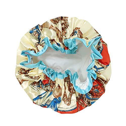 allydrew Reusable Women's Waterproof Shower Caps for Long Hair, Royal - color: Royal