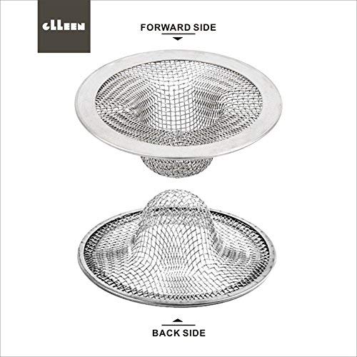 Drain Hair Catcher,Mesh Metal Sink Strainer Set of 2,Fits for Bathroom Bathtub Wash Basin Hole Shower Drains(2.75" Top / 1") - size: 2-3/4 Inch